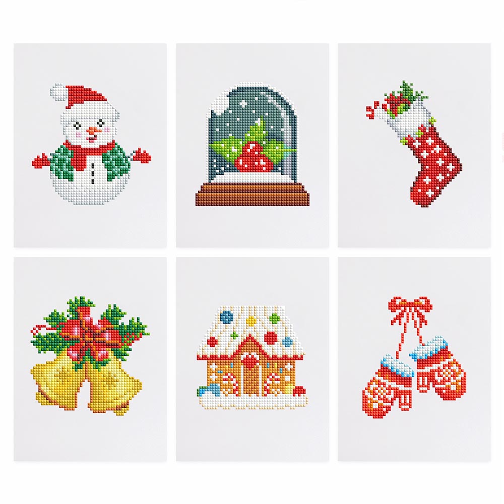 Diamond Painting - 6 Mini-Paintings | Christmas Set 2