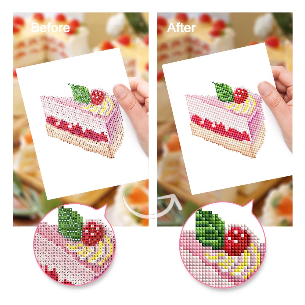 Diamond Painting - 6 Mini-Paintings | Cake & Drinks