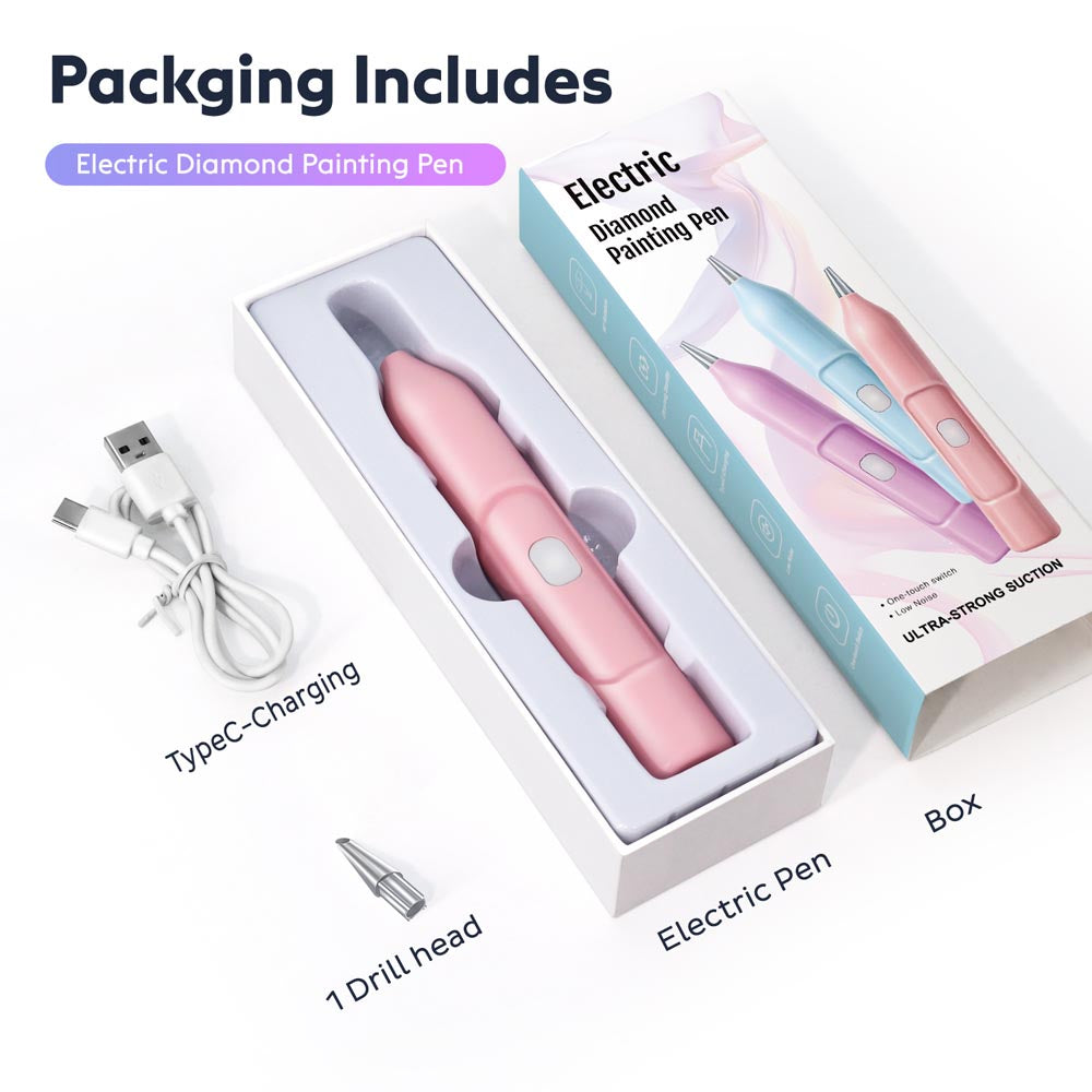 Electric Diamond Painting Pen – Vacuum Suction & Rechargeable