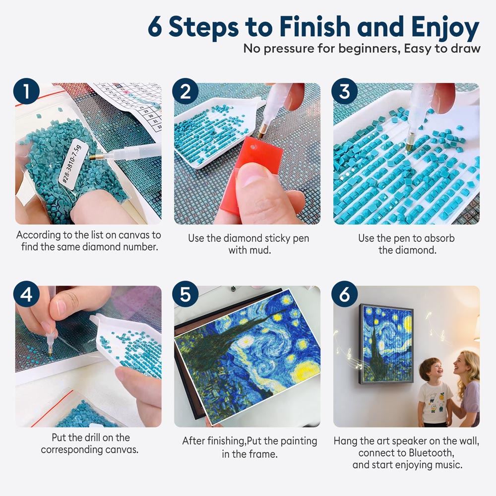 Diamond Painting Bluetooth Speaker – Create Sparkling Art That Plays Music