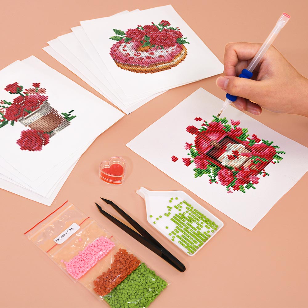 Diamond Painting - 12 Mini-Paintings | Romantic Moments In Miniature