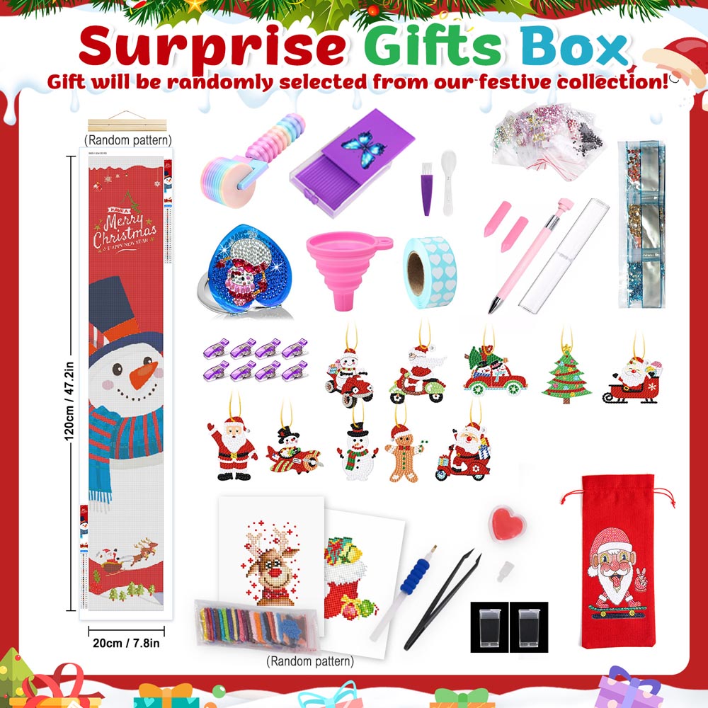 Diamond Painting – Advent Calendar – Classic Merry Christmas Edition (12 Doors)