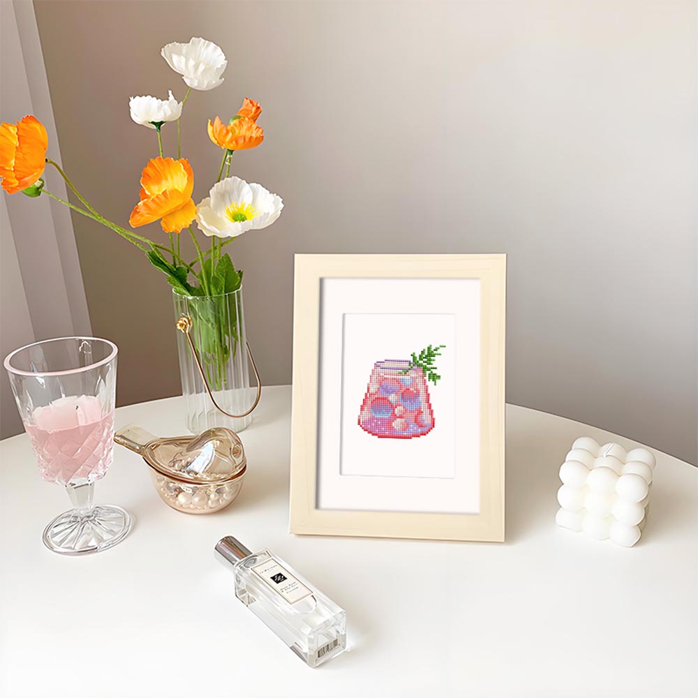 Diamond Painting - 6 Mini-Paintings | Cake & Drinks