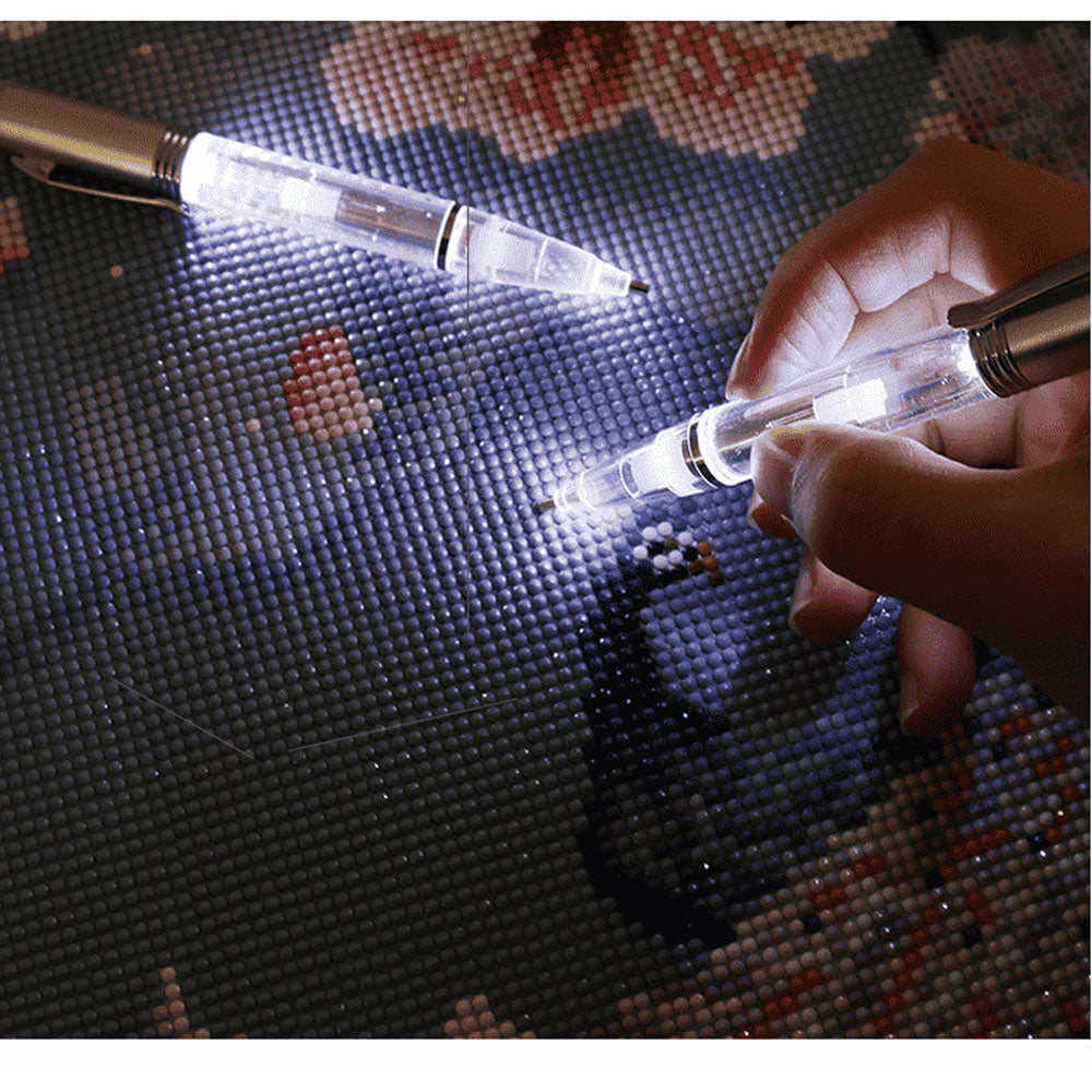 LED Diamond Painting Pen – 5 Colors (Batteries Included)