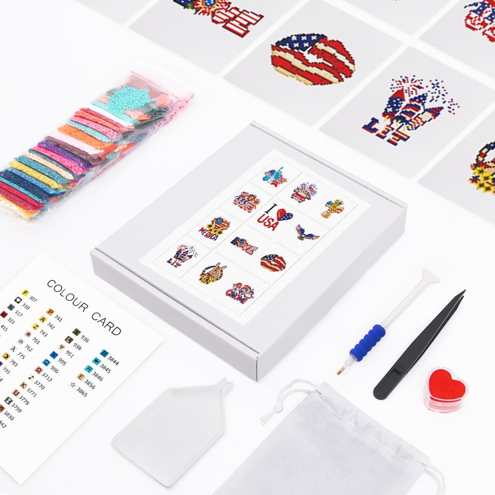 Diamond Painting - 12 Mini-Paintings | We Love America