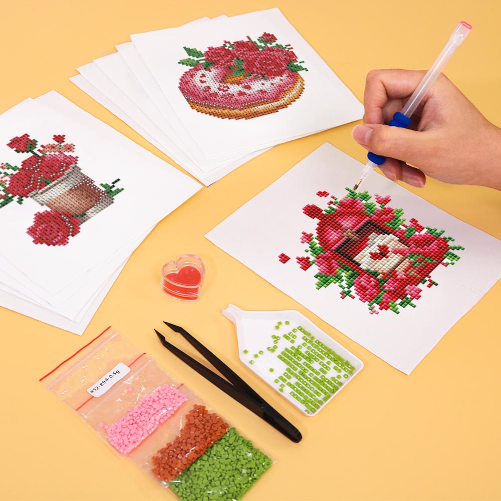 Diamond Painting - 12 Mini-Paintings | Romantic Moments In Miniature