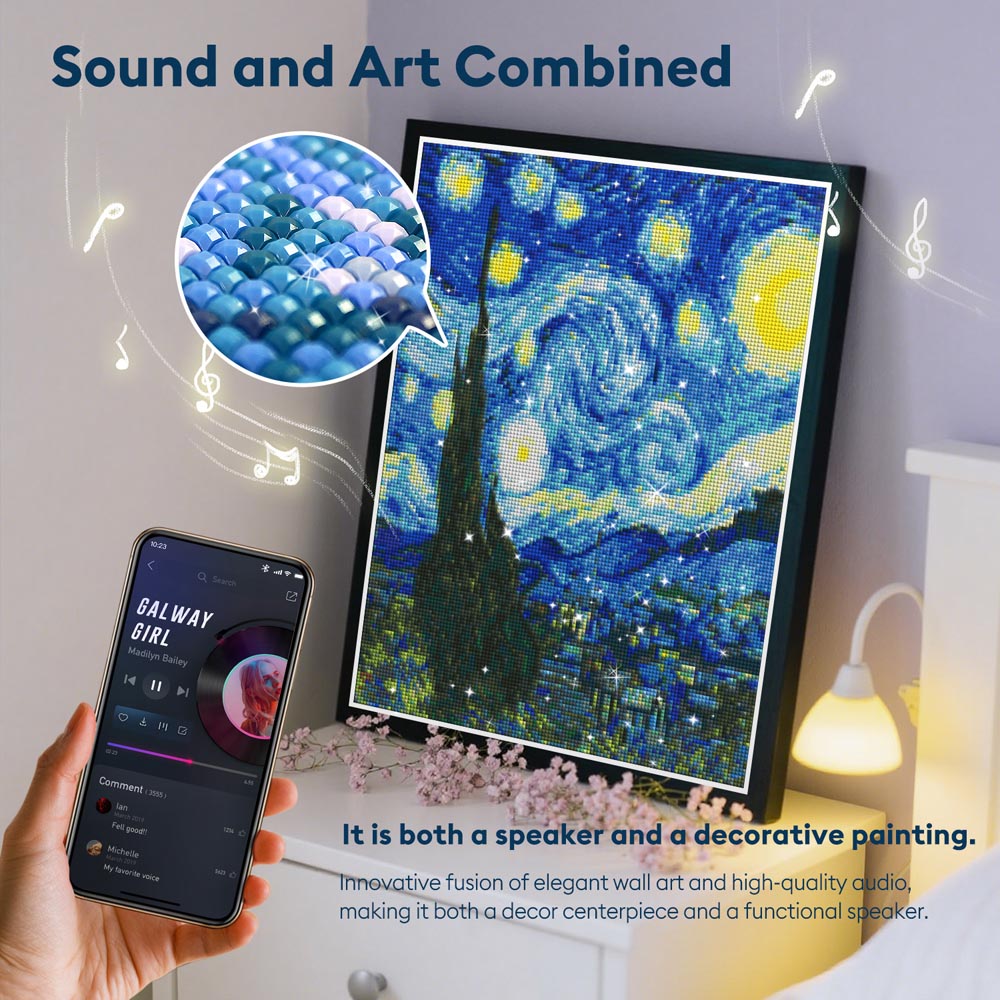 Diamond Painting Bluetooth Speaker – Create Sparkling Art That Plays Music