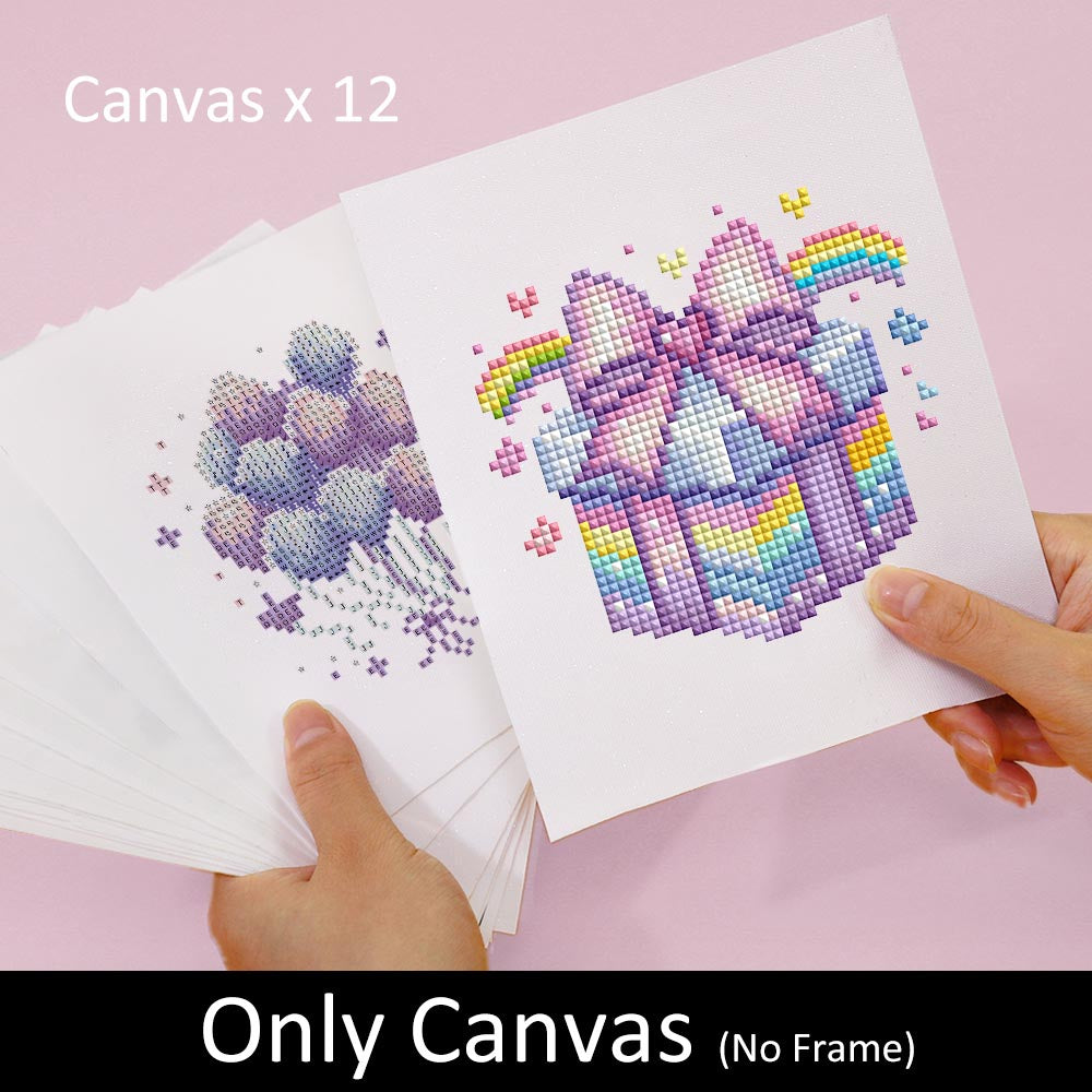 Diamond Painting - 12 Mini-Paintings | Unicorn Glitter Set