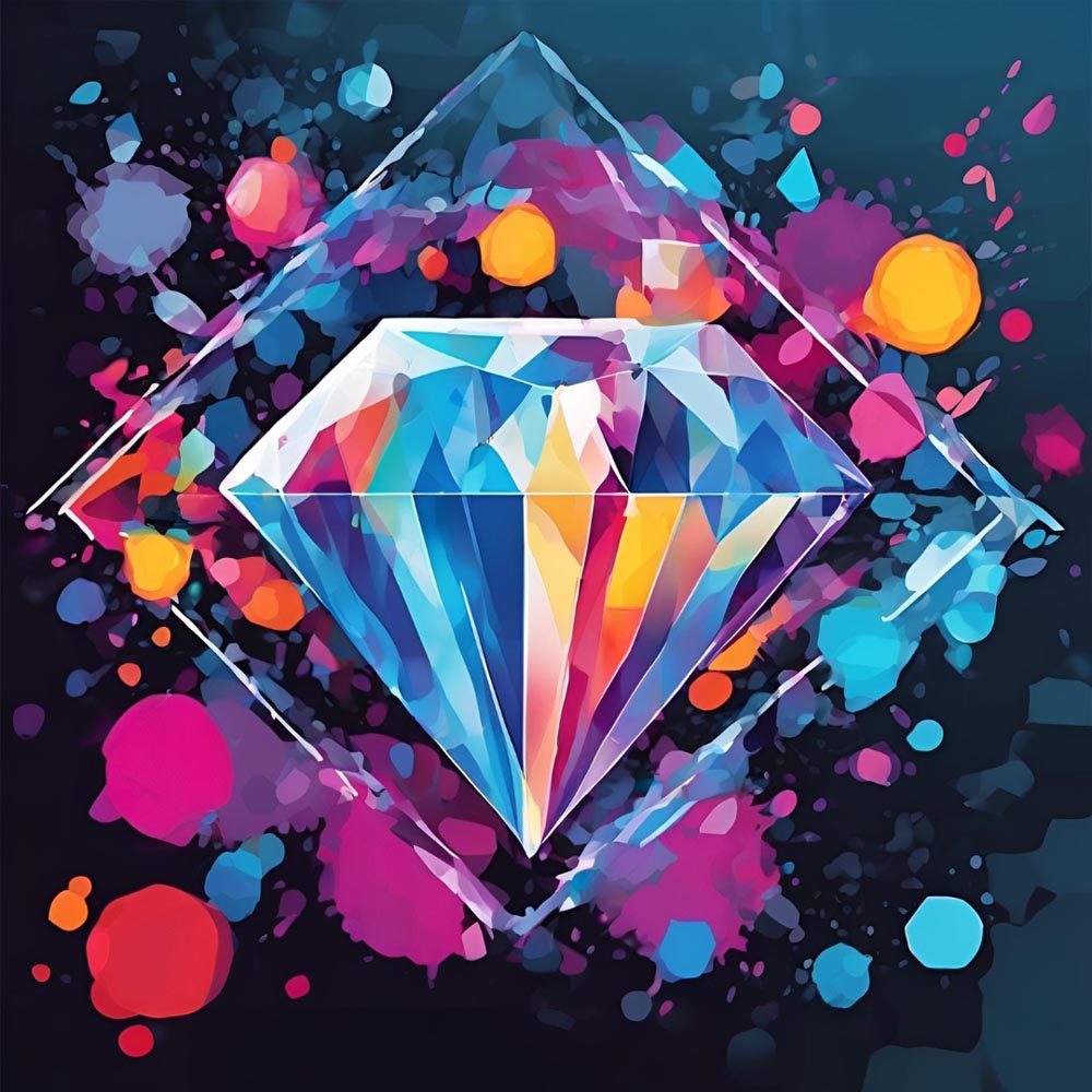 Diamond Painting - Pop Diamond β Color Splash Elegance