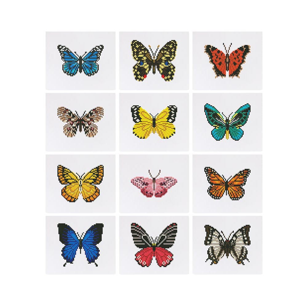 DiamondPainting-12Mini-Paintings_ColorfulButterflies-BT002