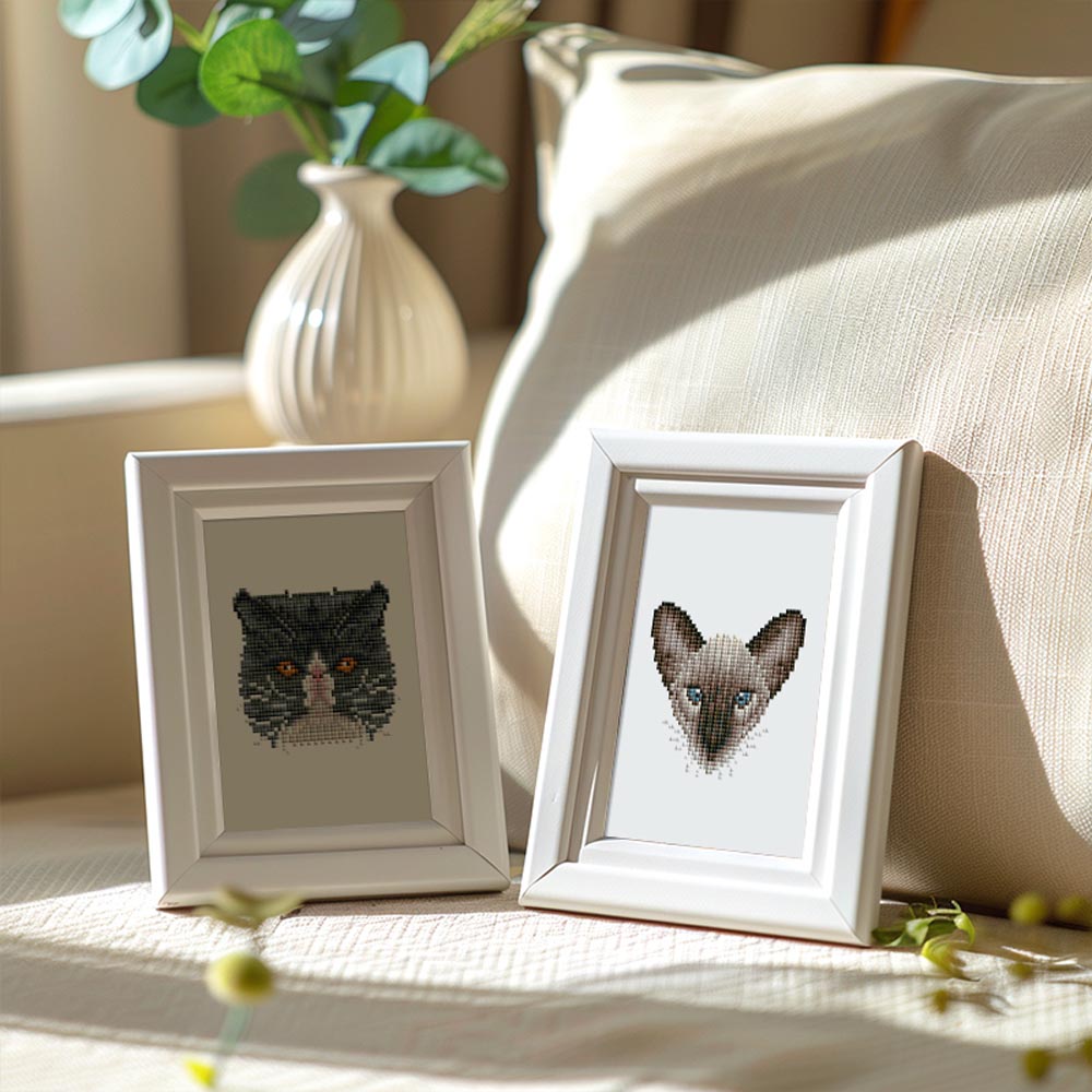 Diamond Painting - 4 Mini-Paintings | Cats
