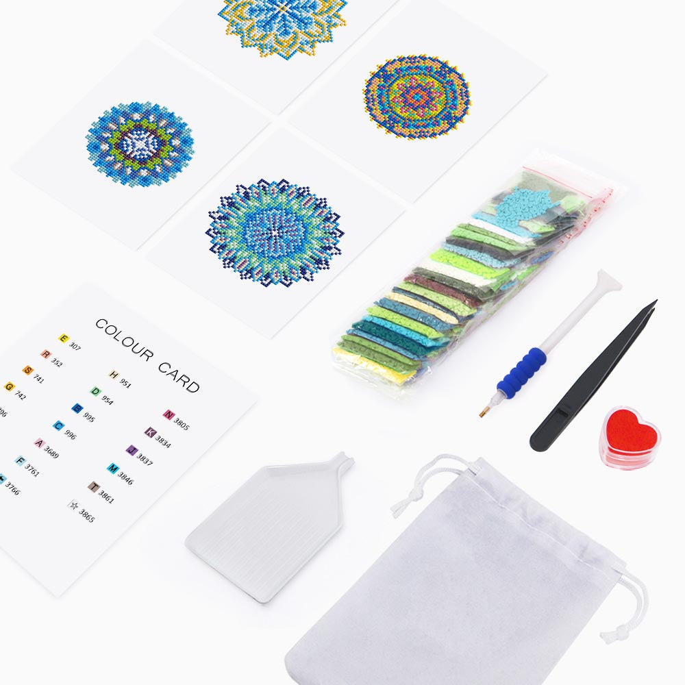 Diamond Painting - 4 Mini-Paintings | Mandala