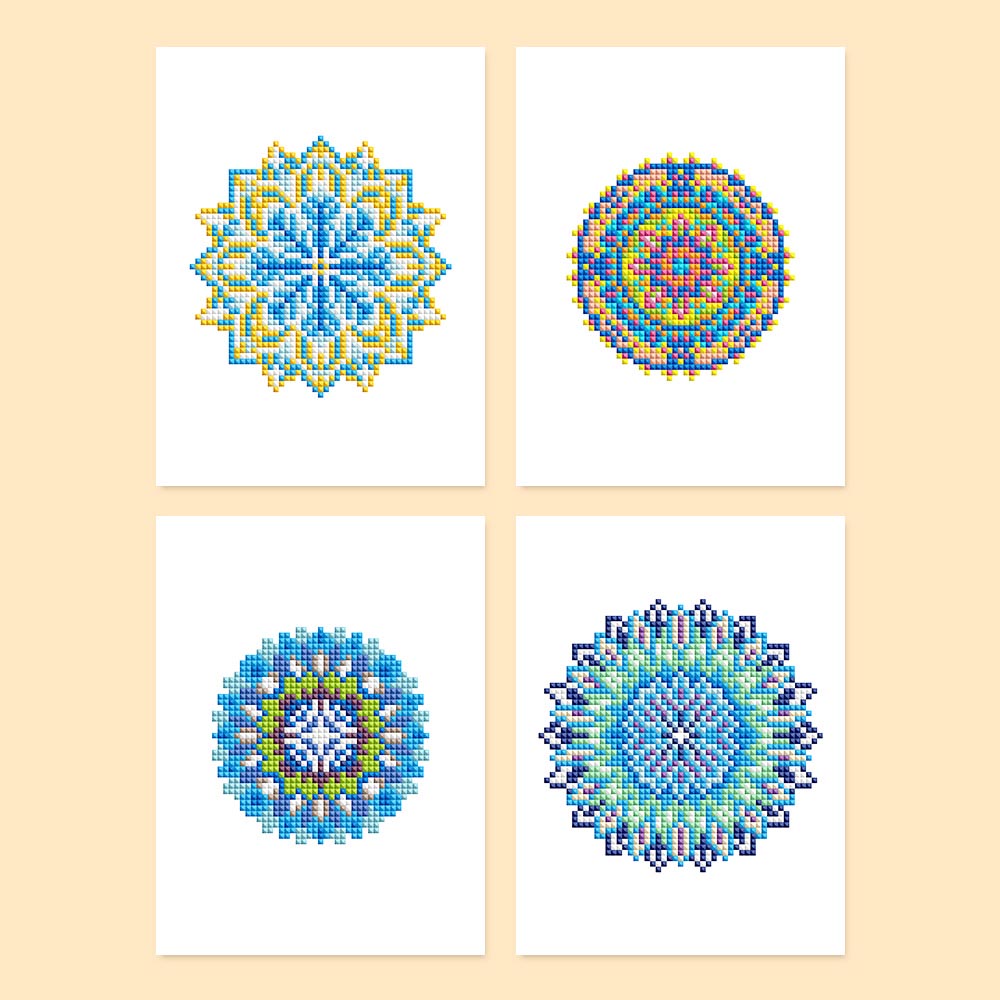 Diamond Painting - 4 Mini-Paintings | Mandala
