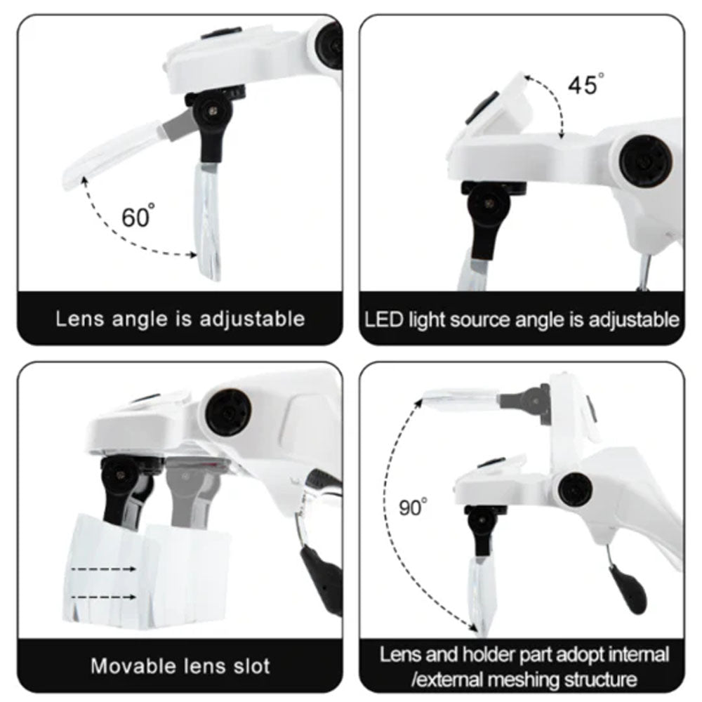 Diamond Painting - LED Magnifying Glasses with 5 Lenses (Hands-Free)