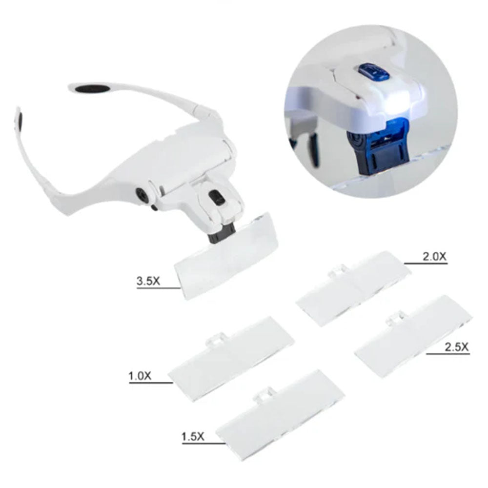 Diamond Painting - LED Magnifying Glasses with 5 Lenses (Hands-Free)