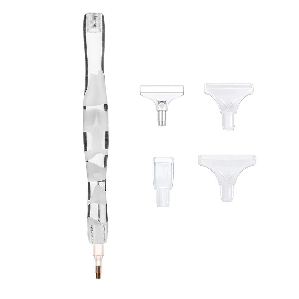 Diamond Ergonomic Painting Pen – Precision Tool with Metal Tips