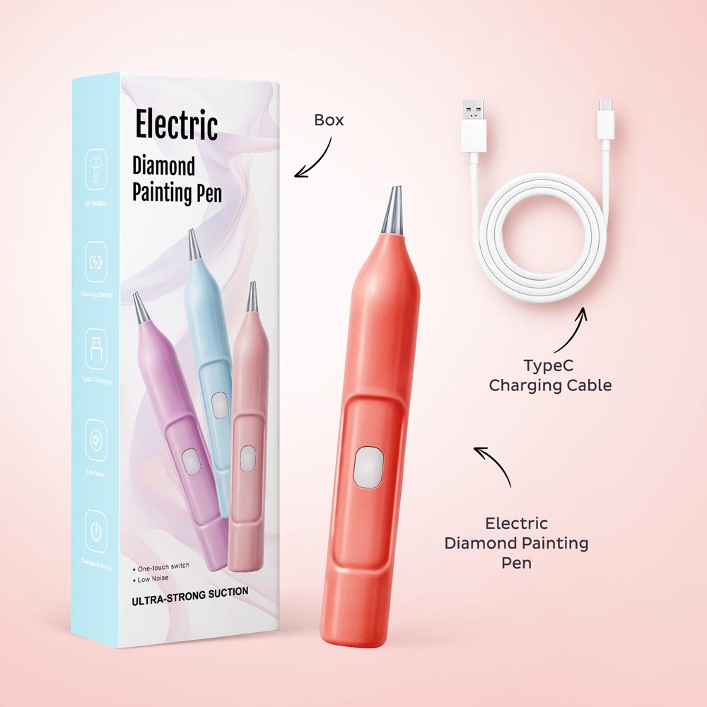 Electric Diamond Painting Pen – Vacuum Suction & Rechargeable