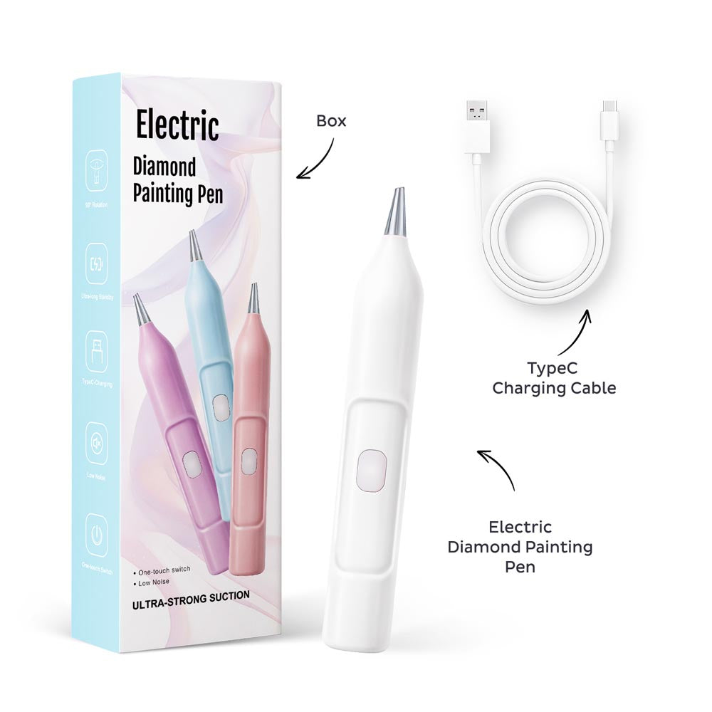 Electric Diamond Painting Pen – Vacuum Suction & Rechargeable