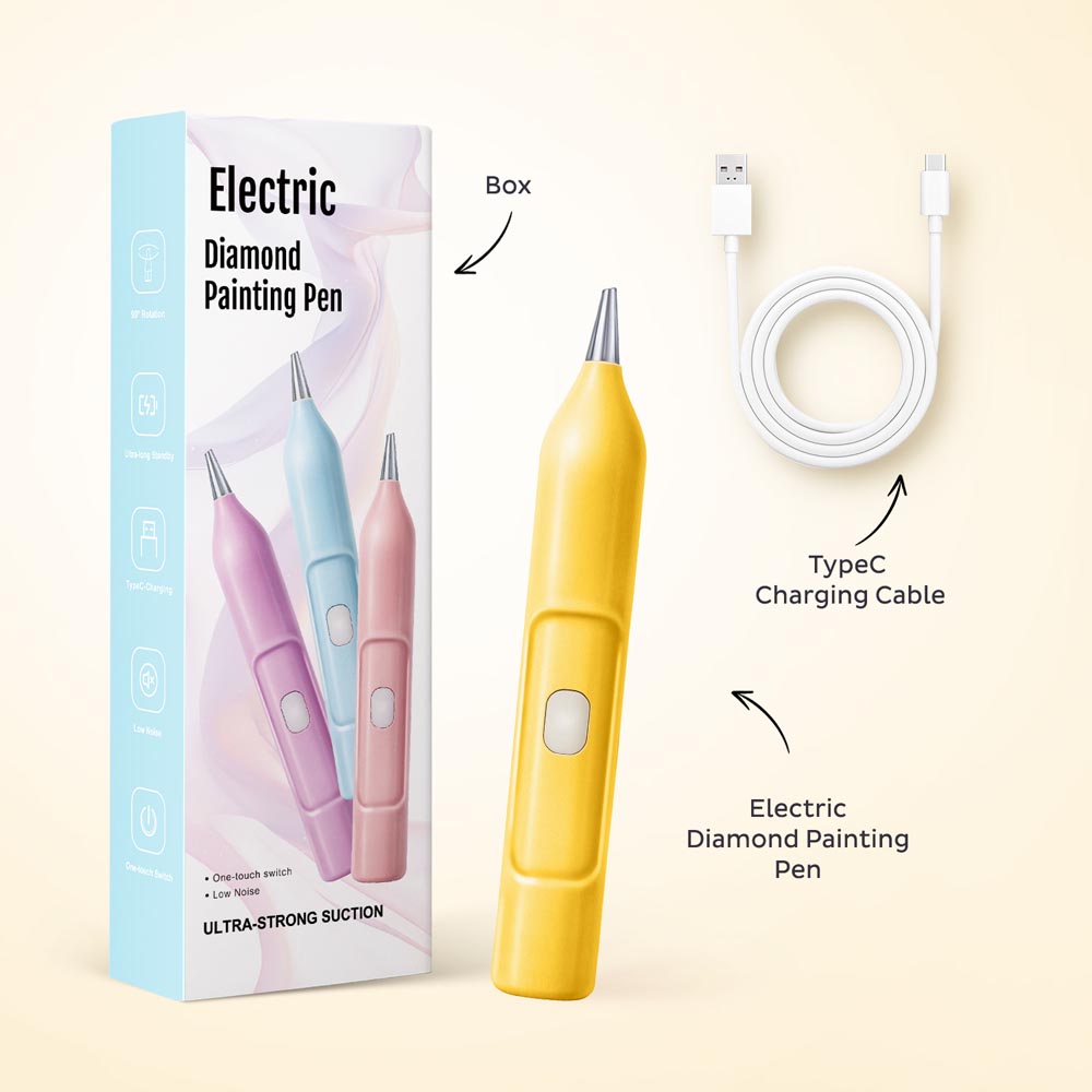 Electric Diamond Painting Pen – Vacuum Suction & Rechargeable