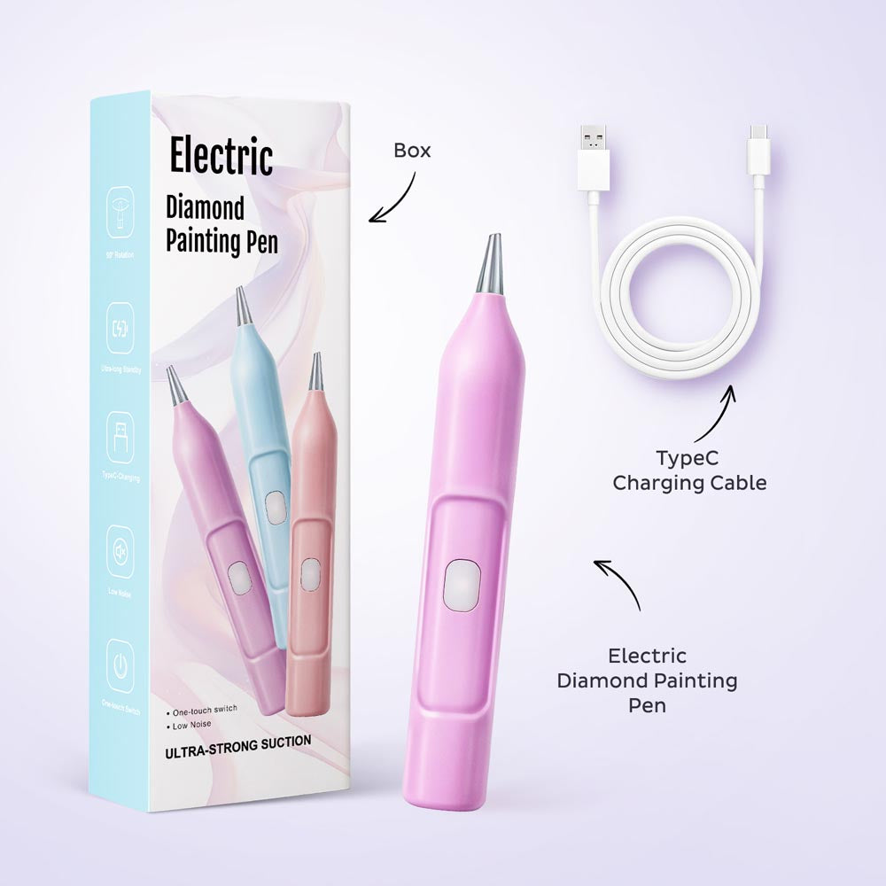 Electric Diamond Painting Pen – Vacuum Suction & Rechargeable