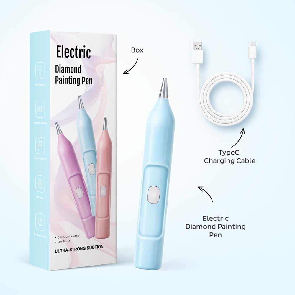 Electric Diamond Painting Pen – Vacuum Suction & Rechargeable