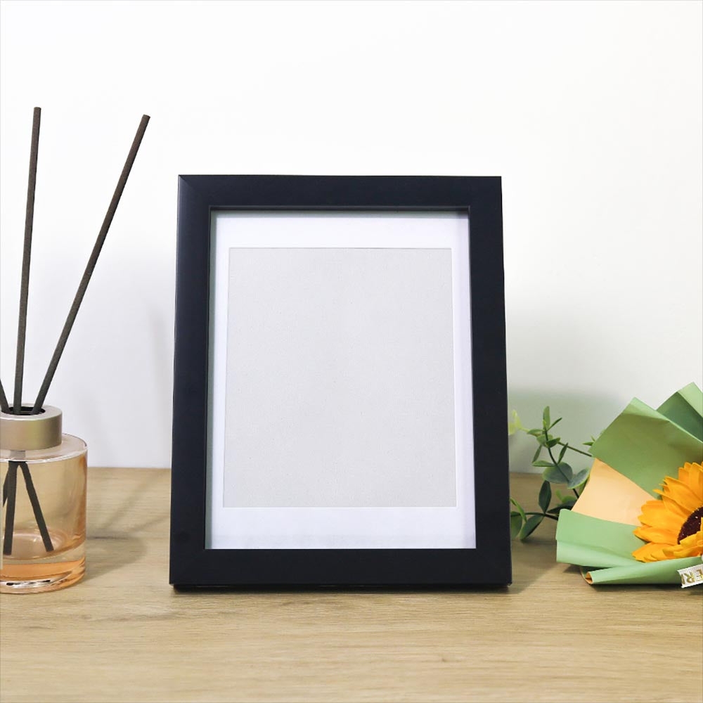 Mini Diamond Painting Frame – 6" or 8" | Black, White & Wood Finish | With Mat & Stand