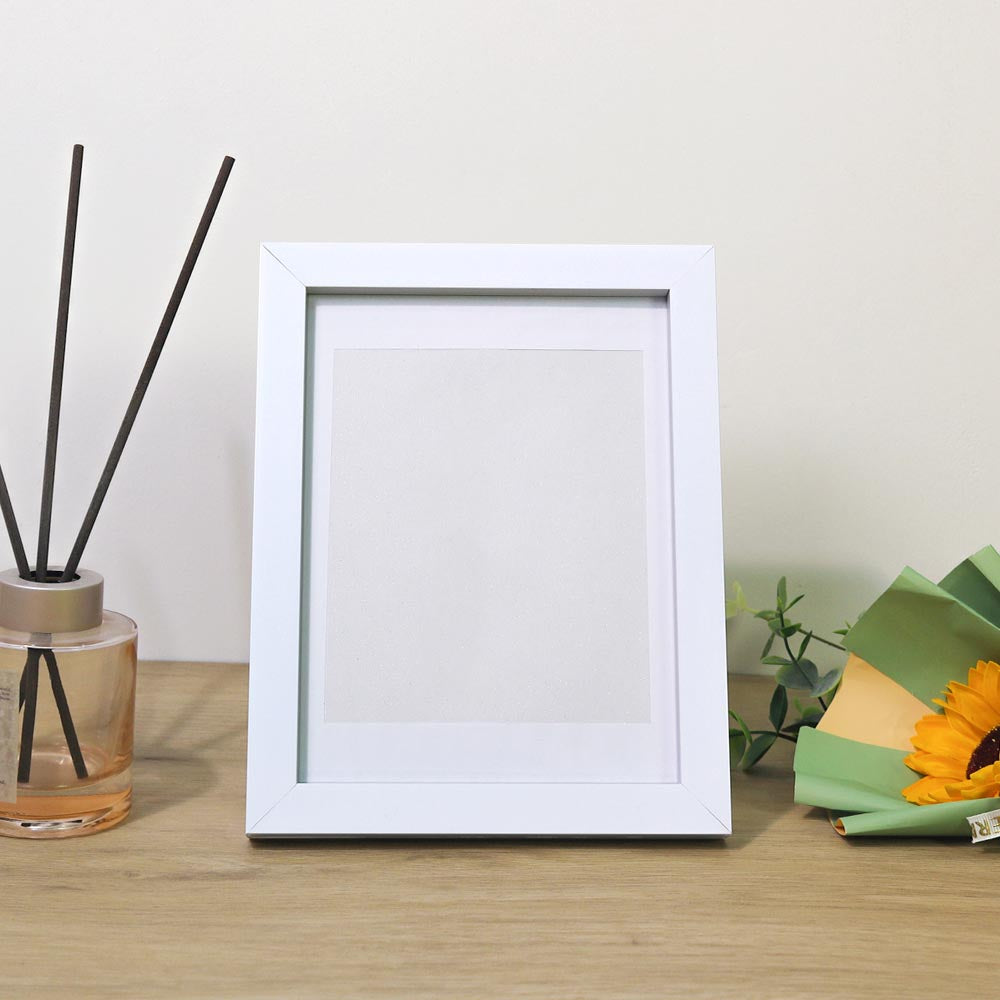 Mini Diamond Painting Frame – 6" or 8" | Black, White & Wood Finish | With Mat & Stand