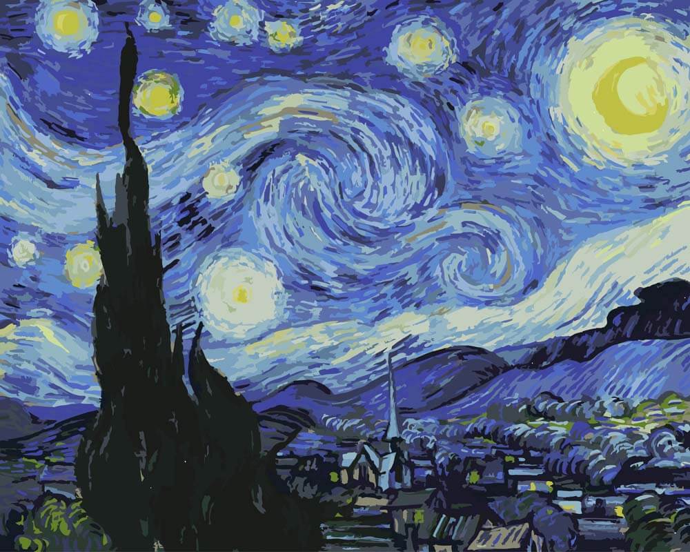 Starry Night diamond painting kit for beginners
