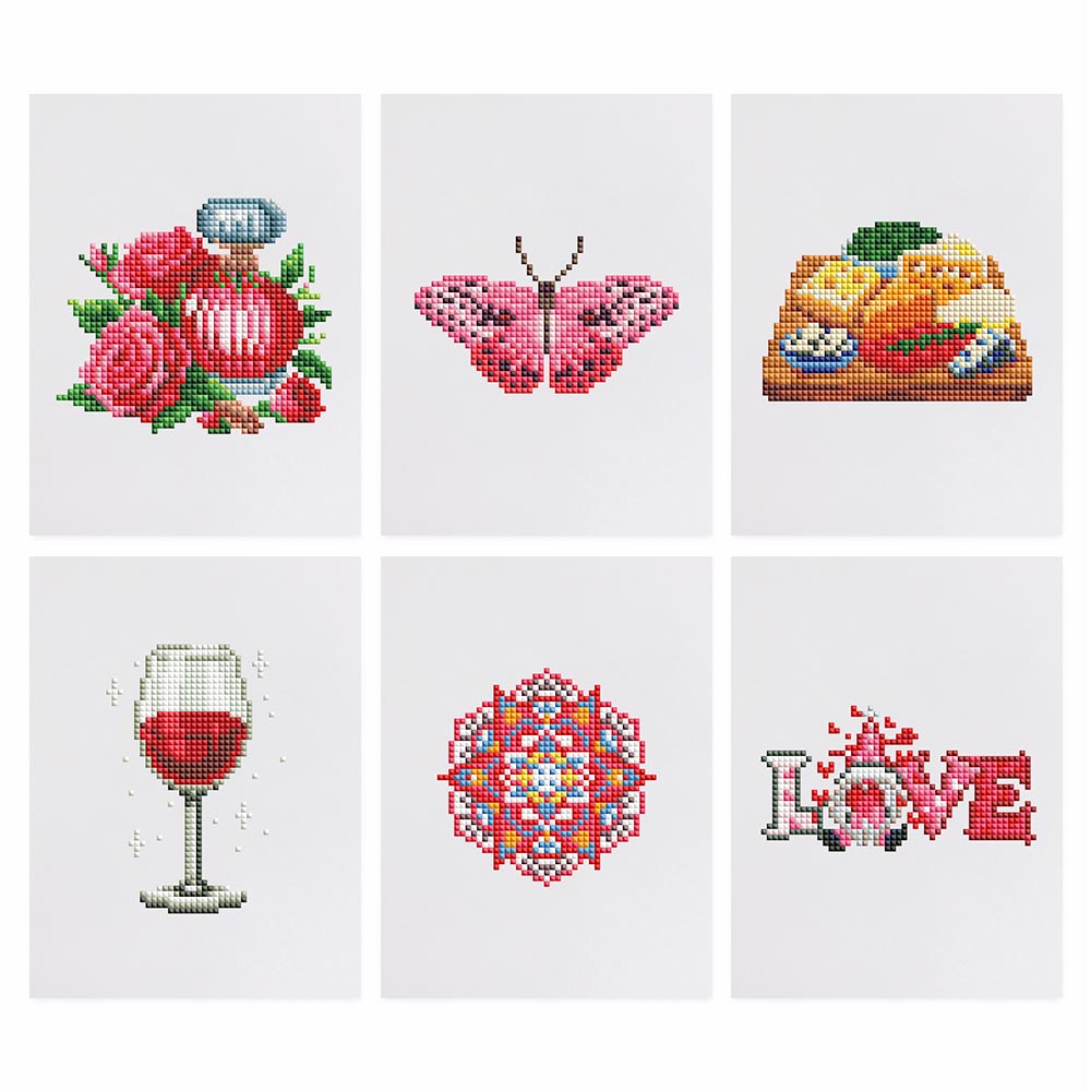 
6 Mini-Paintings – The Good Life diamond painting kit