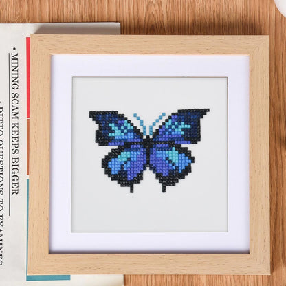 Mini Diamond Painting Frame – 6" or 8" | Black, White & Wood Finish | With Mat & Stand