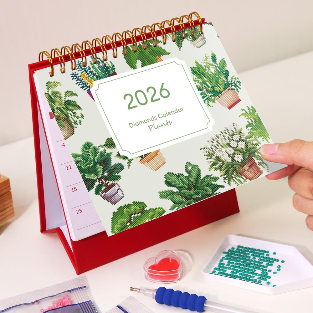 
Plant Lover's Calendar 2026 diamond painting kit – image 10