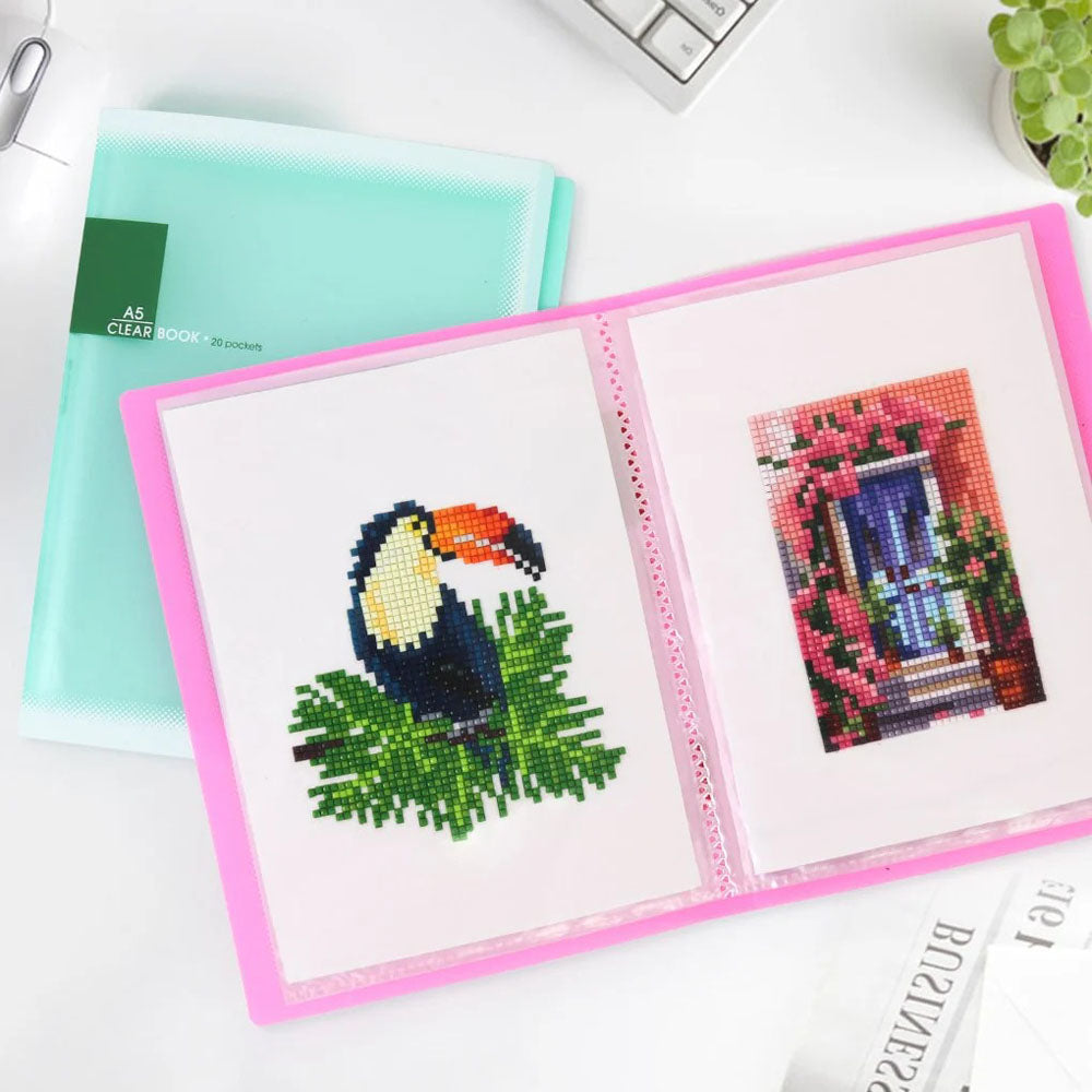 Diamond Painting - Mini Artwork Storage Portfolio (A5, 20 Pockets)