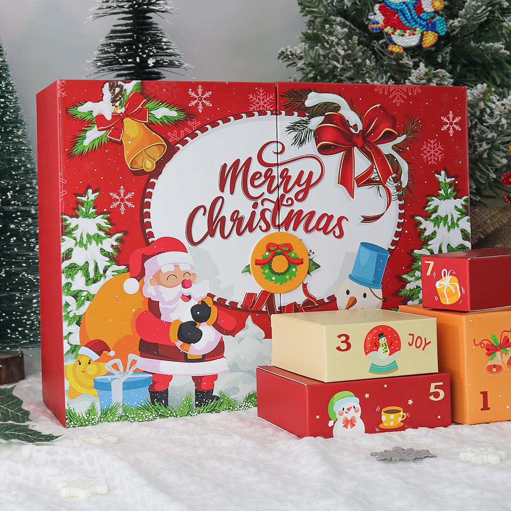 
Advent Calendar – Classic Merry Christmas Edition (12 Doors) diamond painting kit – image 10