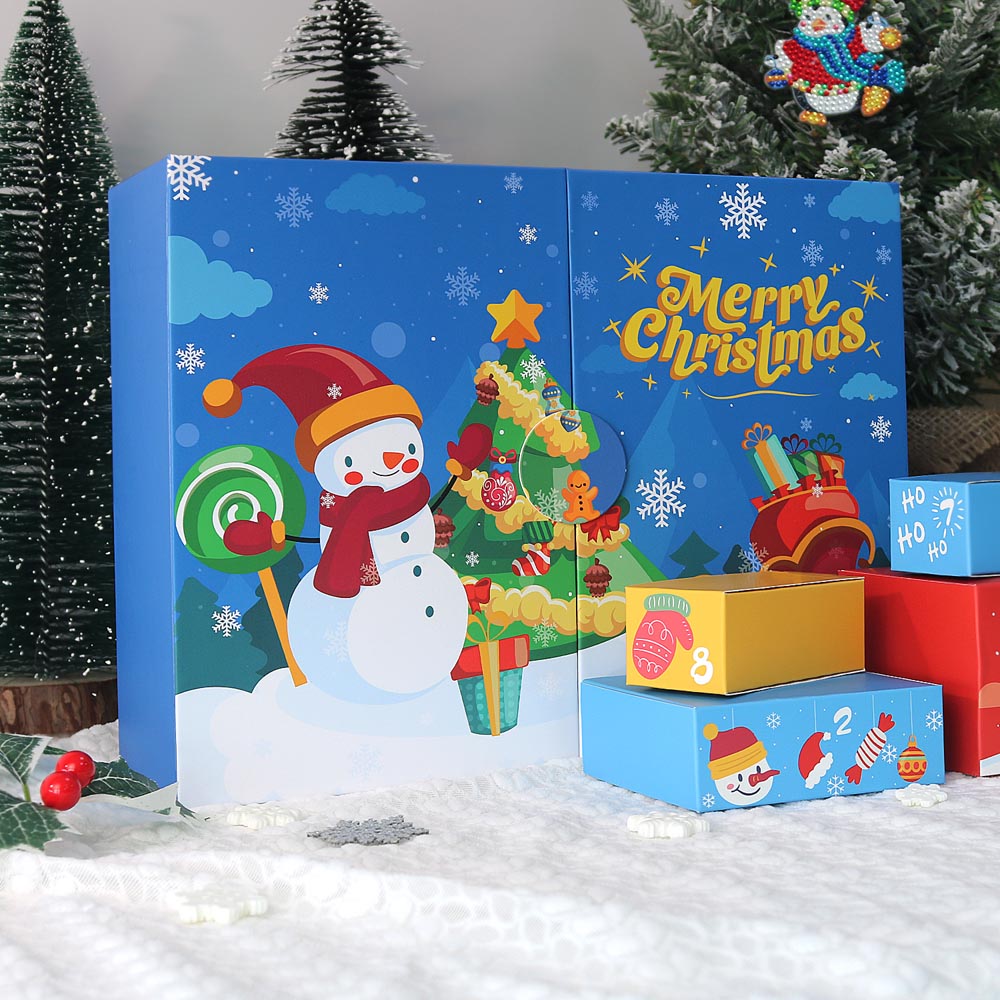 Advent Calendar – Merry Christmas Snowman Edition (12 Doors) diamond painting kit – image 10