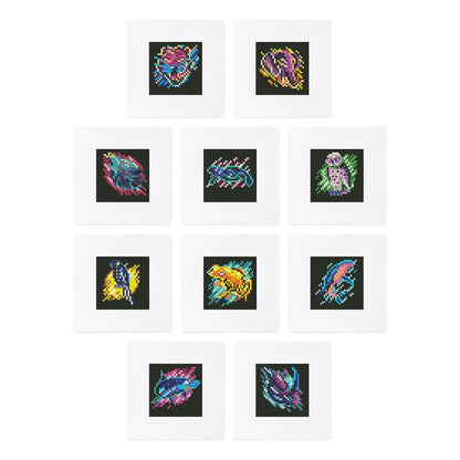 Diamond Painting - 12 Mini-Paintings | Animal community