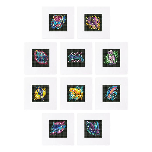 Diamond Painting - 12 Mini-Paintings | Animal community