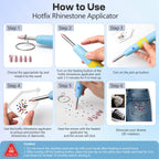 Diamond Painting Hotfix Rhinestone Applicator Kit – Cordless Tool with 3024 Rhinestones (Pink & Blue) – image 11