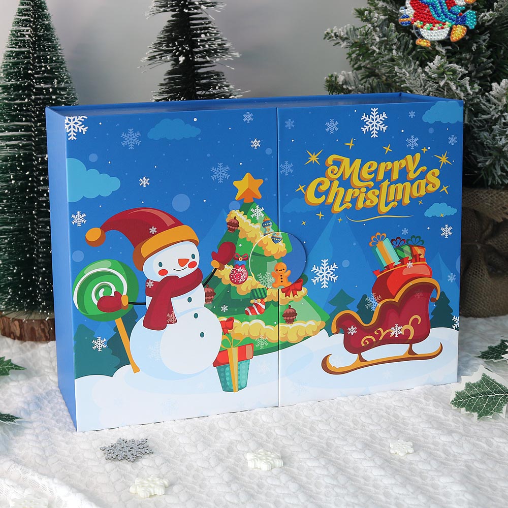 Diamond Painting – Advent Calendar – Merry Christmas Snowman Edition (12 Doors)