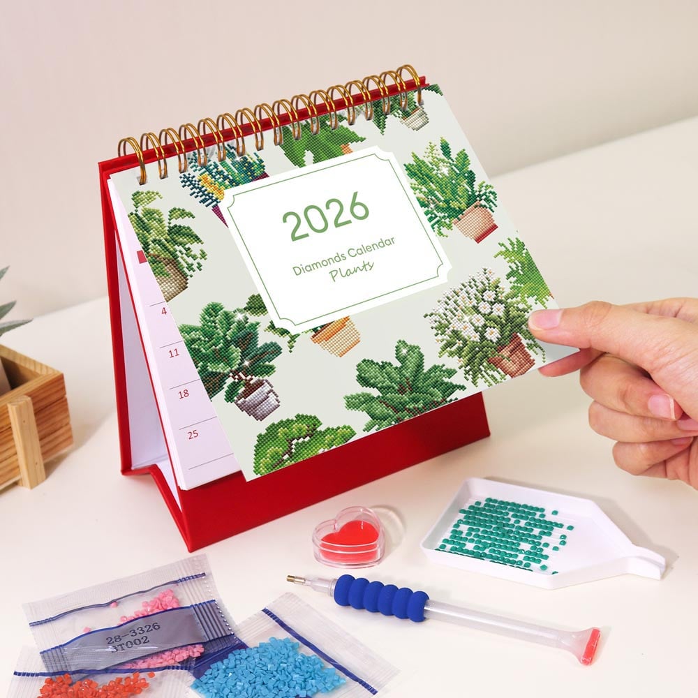
Plant Lover's Calendar 2026 diamond painting kit – image 13