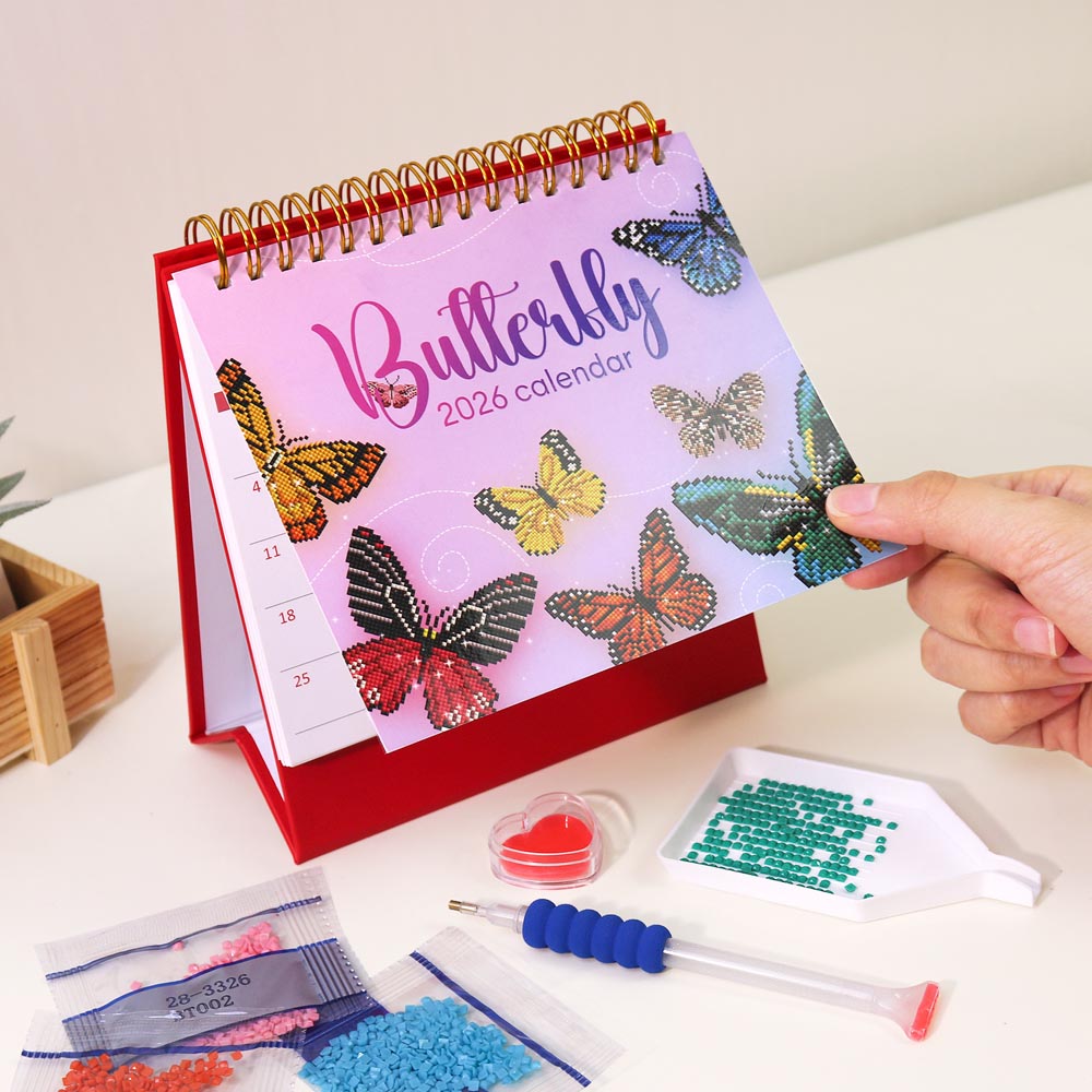 Butterfly Calendar 2026 diamond painting kit – image 18