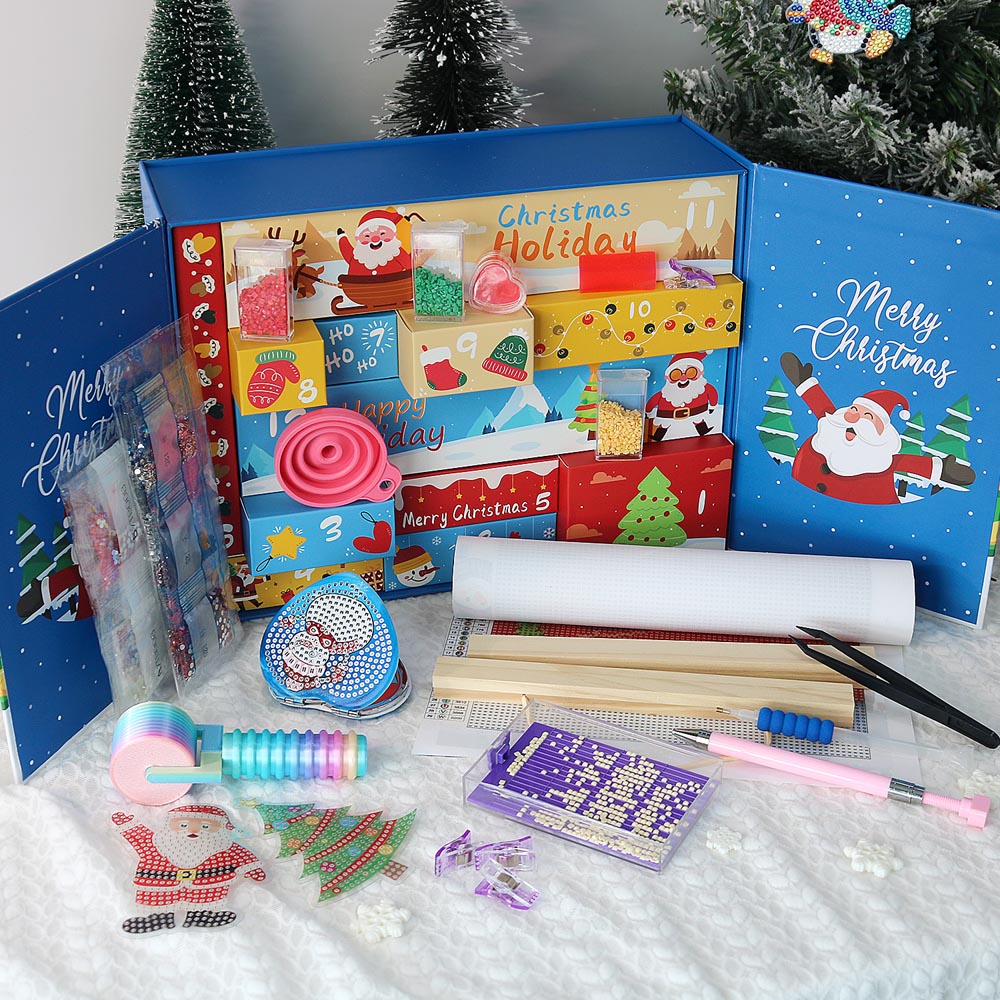 Diamond Painting – Advent Calendar – Merry Christmas Snowman Edition (12 Doors)