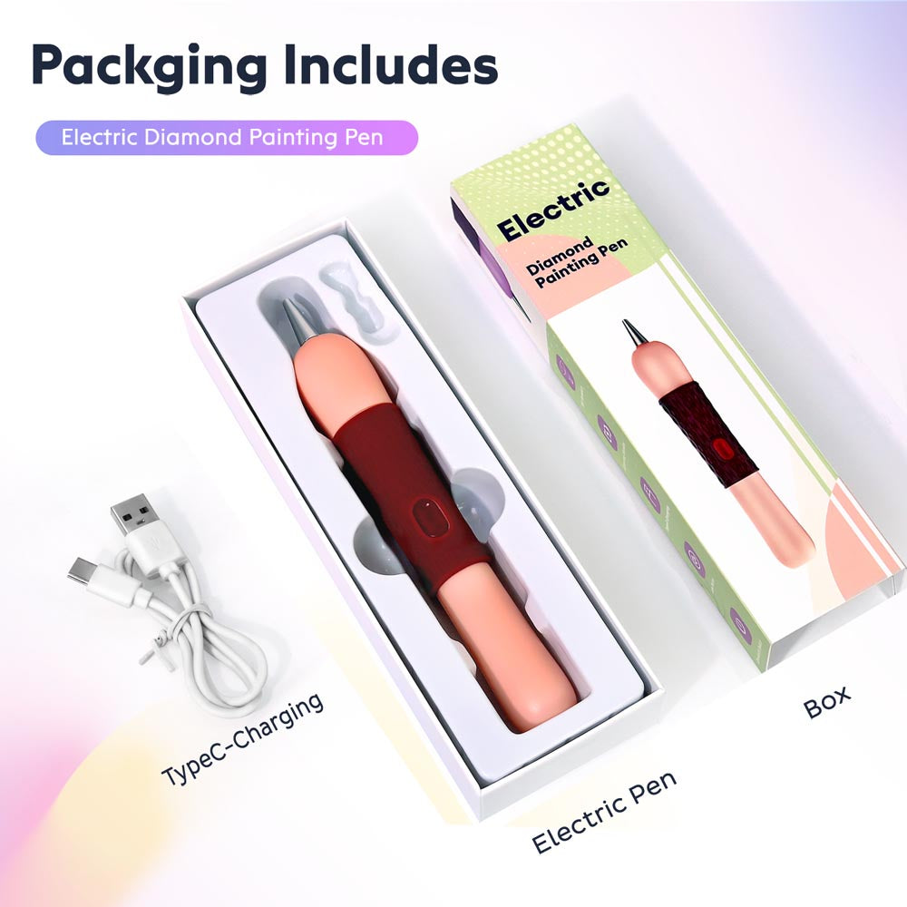 Electric Diamond Painting Pen – SilentPro™ – Ultra-Quiet, Rechargeable, and Adhesive-Free