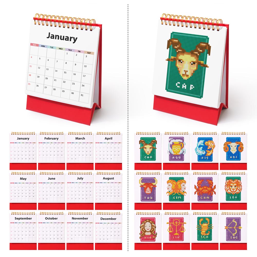Diamond Painting – Zodiac Calendar 2026