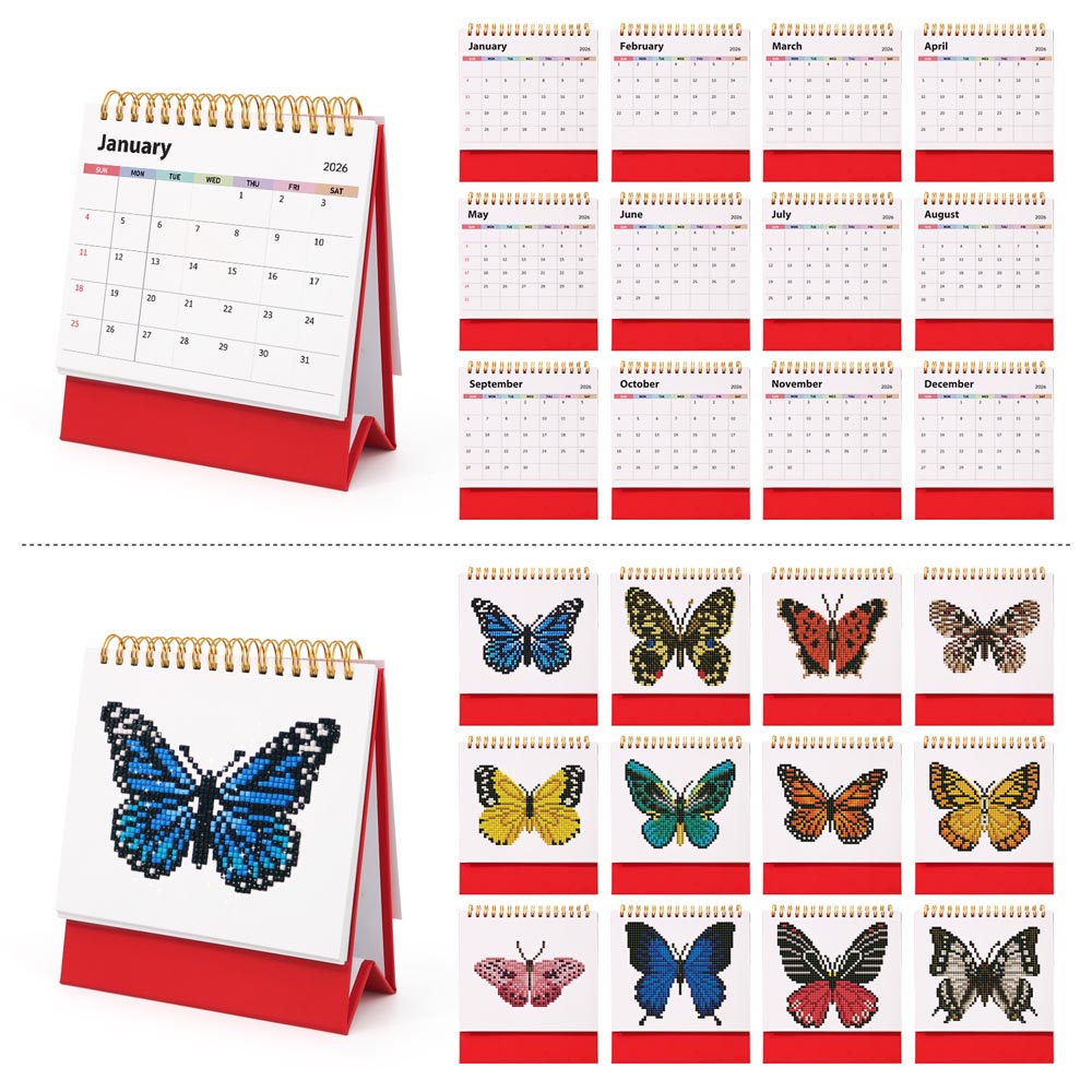 Butterfly Calendar 2026 diamond painting kit – image 8