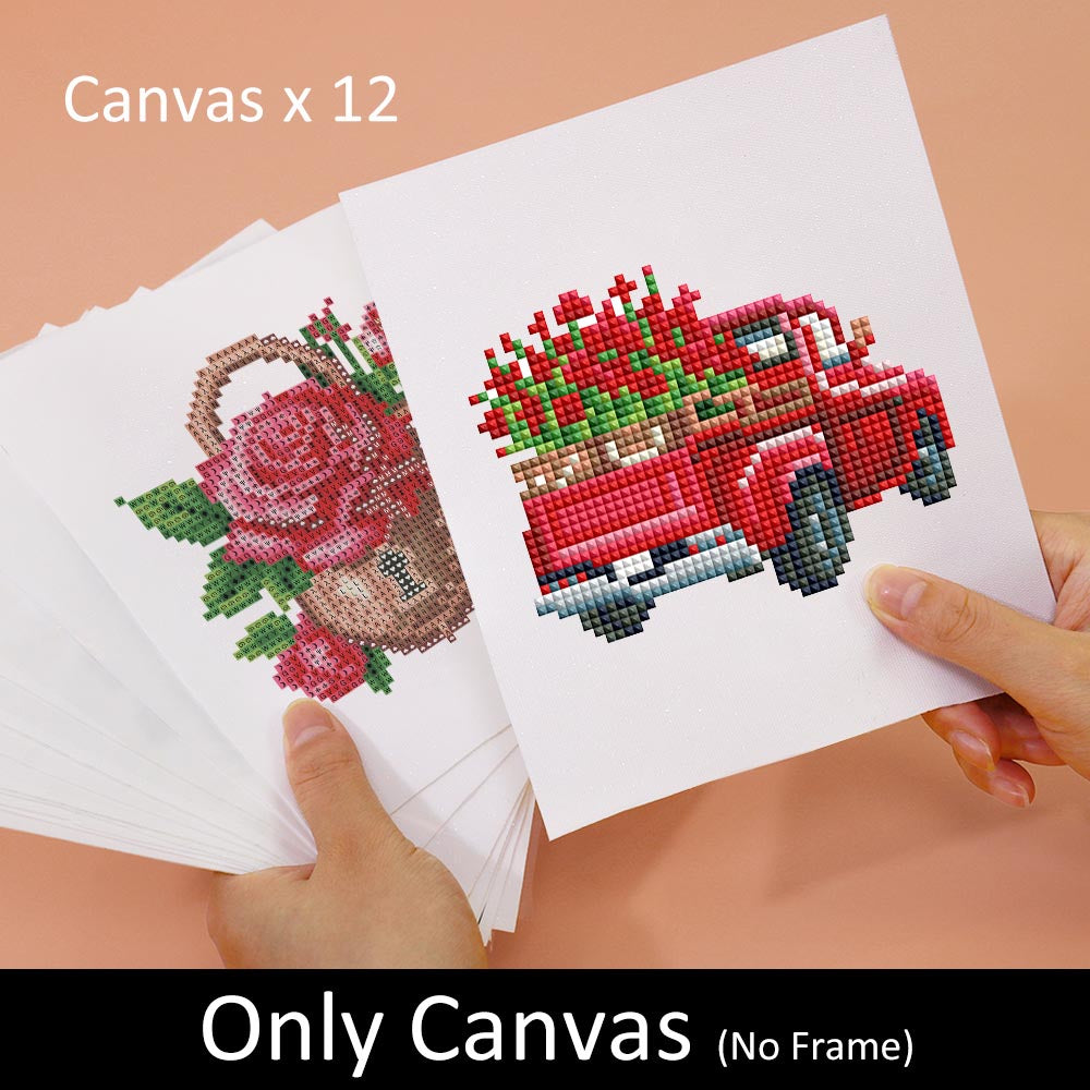 Diamond Painting - 12 Mini-Paintings | Romantic Moments In Miniature