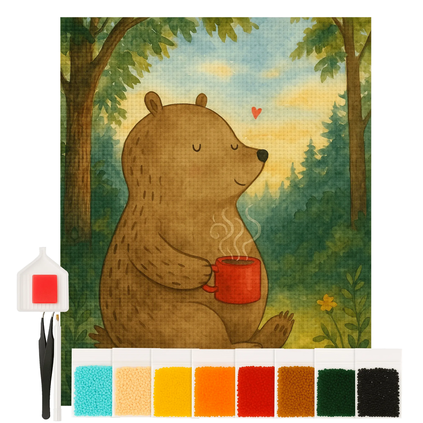 Diamond Painting - Bear Coffee by Mr. & Mrs. Panda