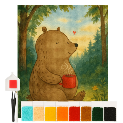 Diamond Painting - Bear Coffee by Mr. & Mrs. Panda