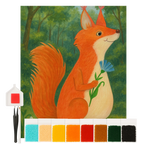 Diamond Painting - Squirrel and flower by Mr. & Mrs. Panda