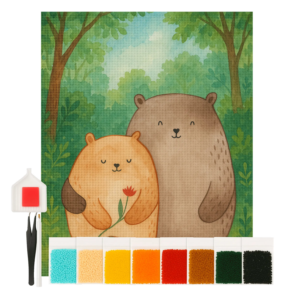 
Diamond Painting - Bears in love by Mr. & Mrs. Panda