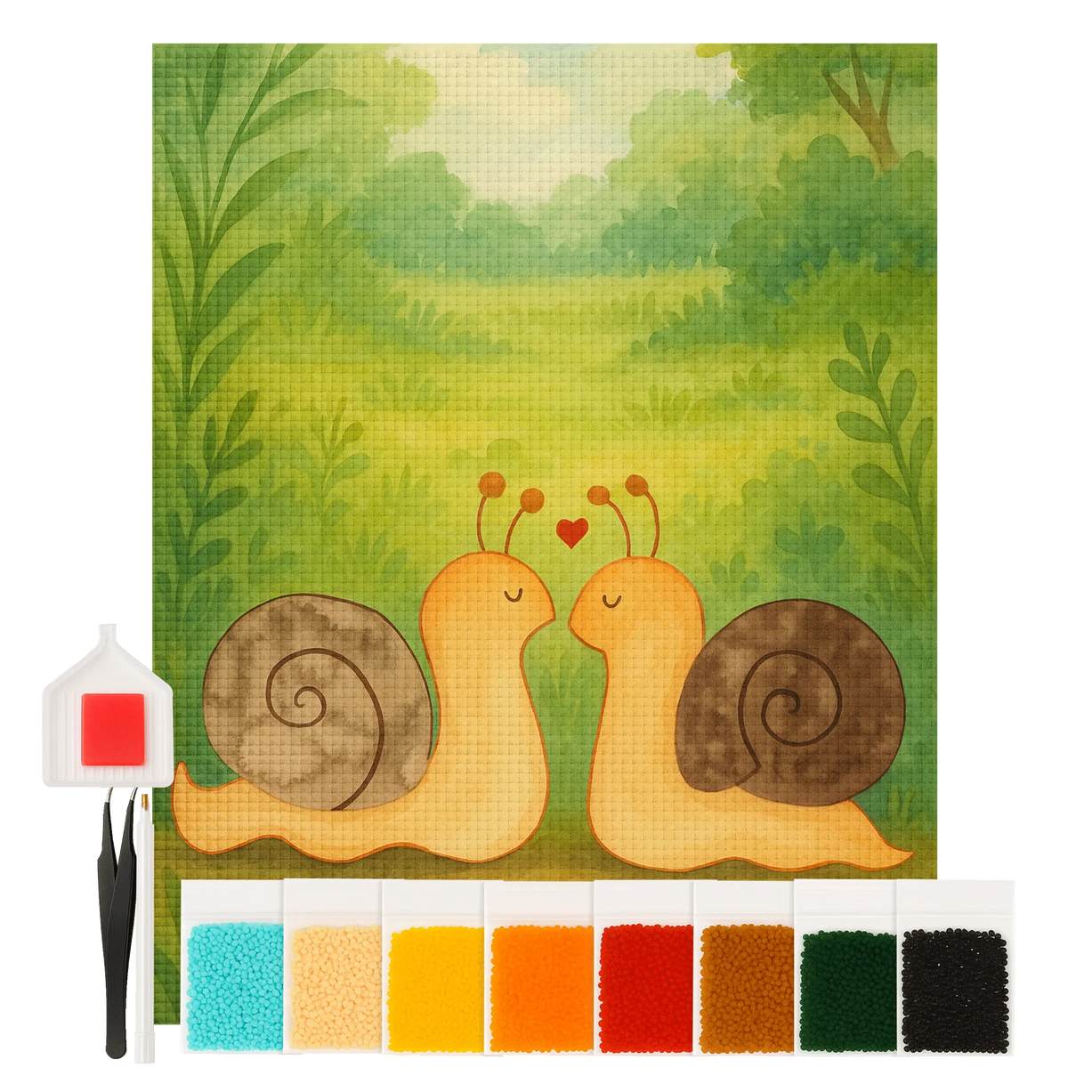 
Diamond Painting - Snails in love by Mr. & Mrs. Panda